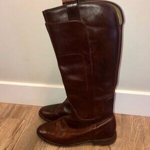 Vintage 80s Frye Womens Paige Tall Brown Riding Boots Sz 7 B (Wide)